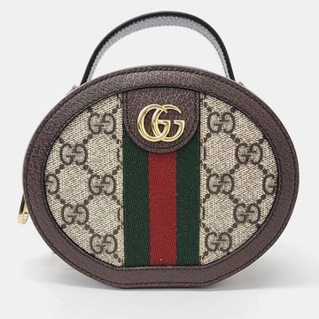 Beige GG Canvas Ophidia Mini Chain Bag