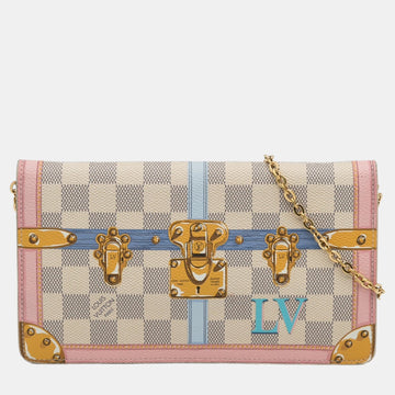 Multicolour Damier Azur Summer Trunks Pochette Weekend