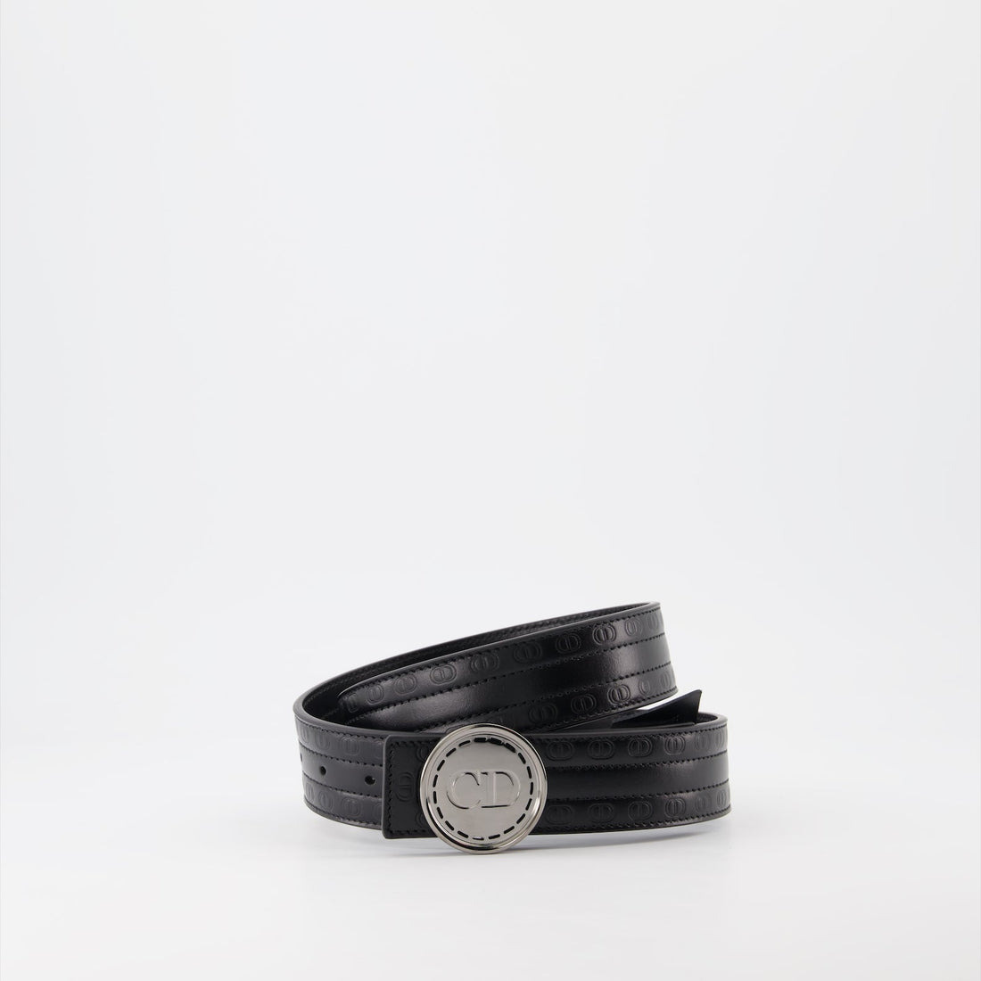 Ceinture grainée à logo