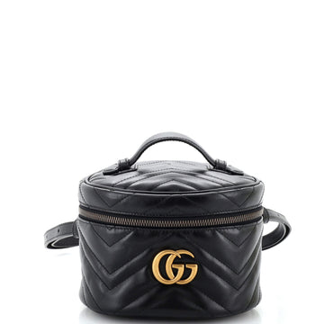 GUCCI GG Marmont Vanity Backpack Matelasse Leather Mini