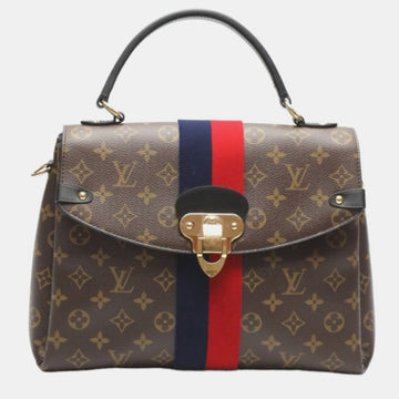 Marine Cherry Monogram Georges MM Shoulder Bag