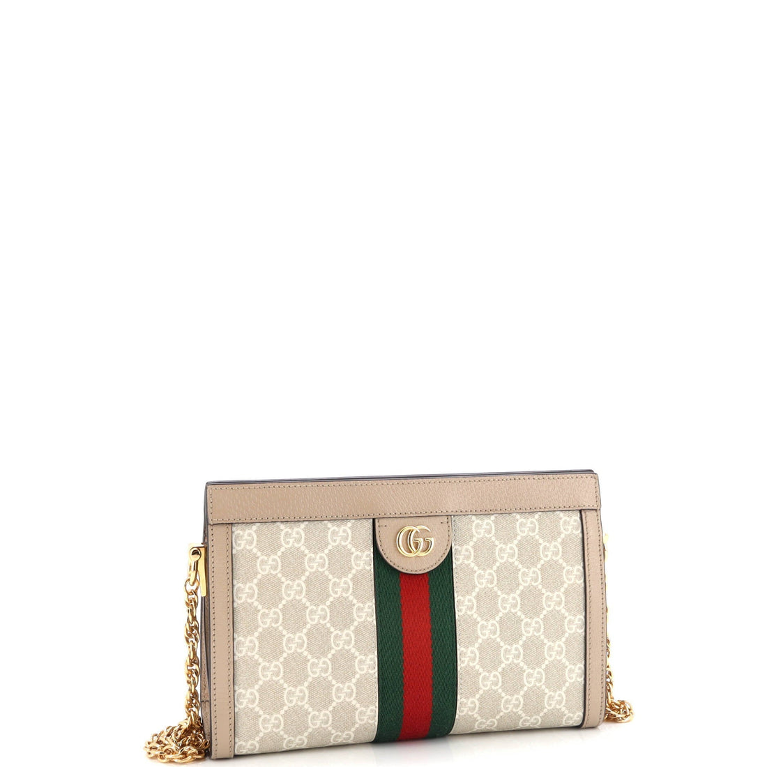Ophidia Chain Shoulder Bag VS Coated Canvas Small