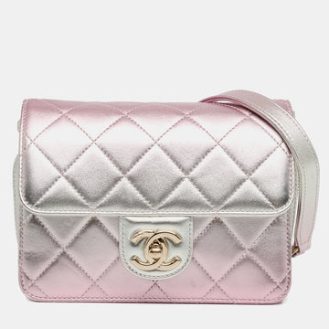 Mini Metallic Lambskin Like a Wallet Flap Bag