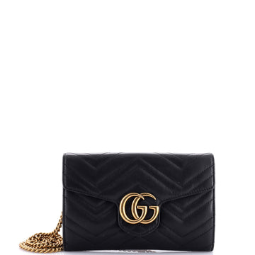 VS Marmont Chain Wallet Matelasse Leather Mini