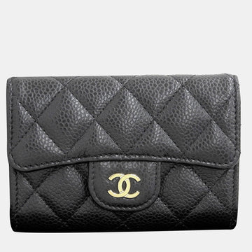 Black Caviar Leather Card Holder