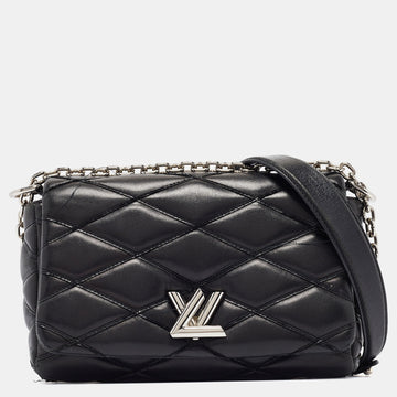 Black Malletage Leather GO-14 PM Bag