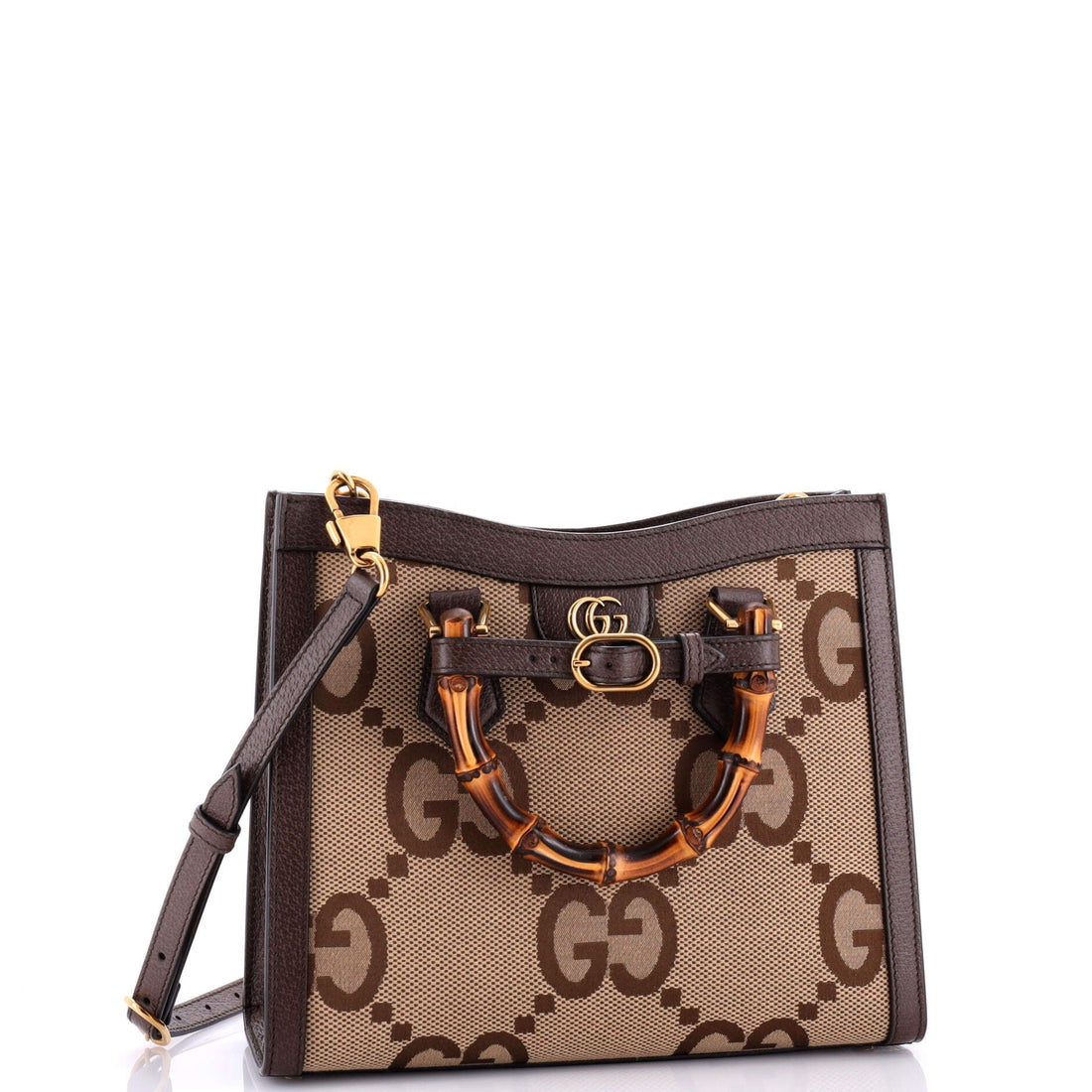 Diana NM Bamboo Handle Tote Jumbo VS Canvas Small