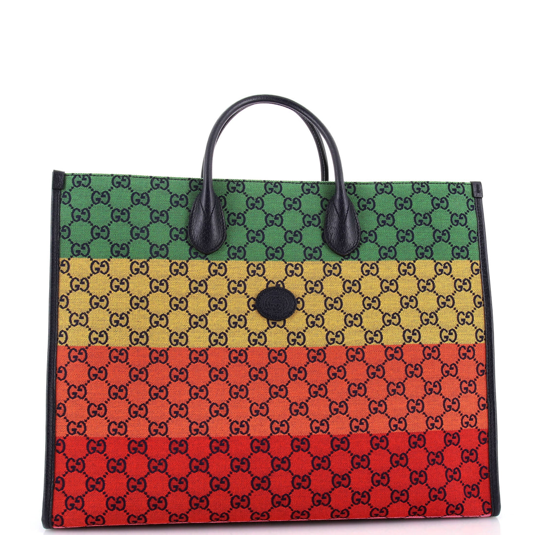 Structured Top Handle Open Tote Multicolor VS Canvas Large