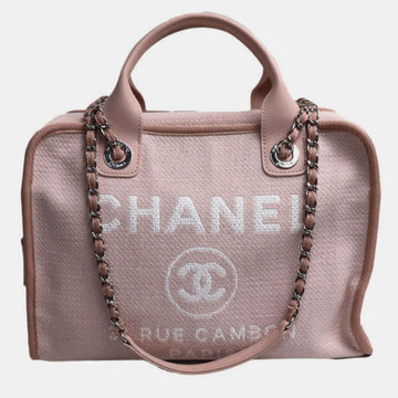 Pink Denim Small Deauville Shoulder Bags