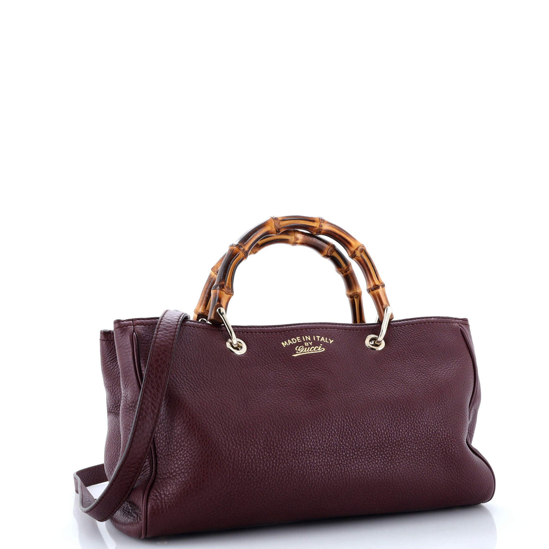 Bamboo Shopper Tote Leather Medium
