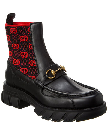 Gucci VS Knit & Leather Boot