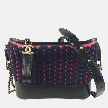 Knit Fabric and Leather Small Gabrielle Shoulder Bags
