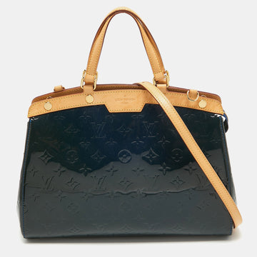 Bleu Nuit Monogram Vernis Brea MM Bag
