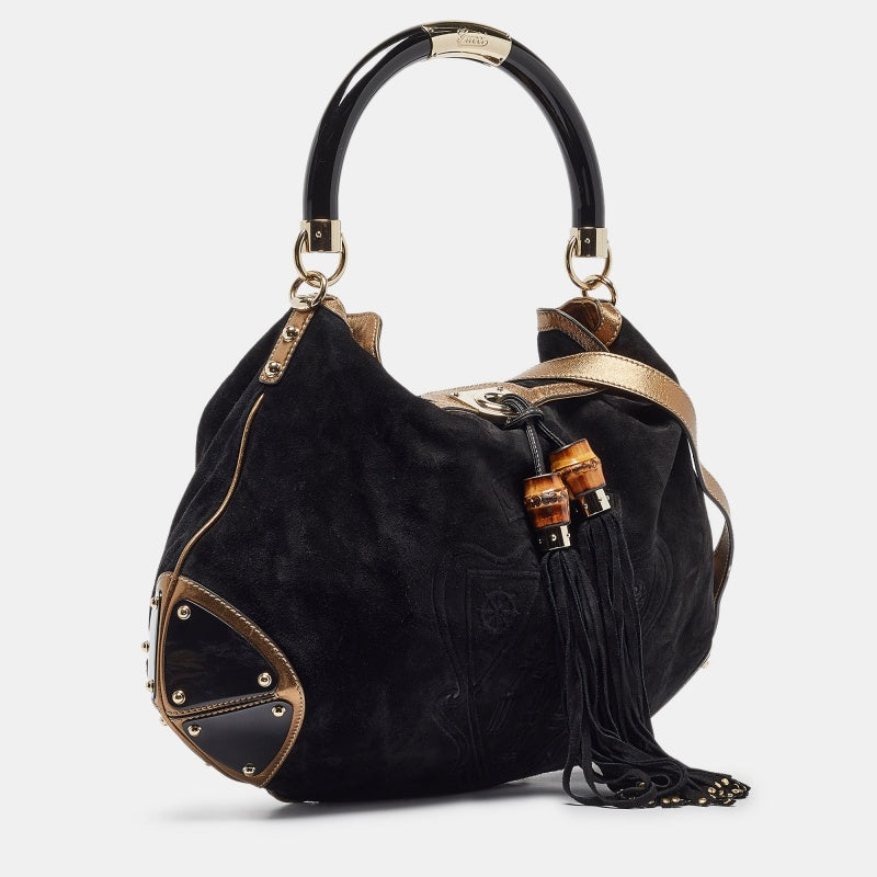 Gucci  Hysteria Embossed Suede Large Indy Hobo