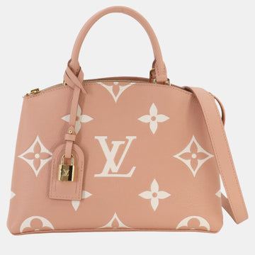 Cream Bicolor Monogram Empreinte Leather Grand Palais Tote Bag