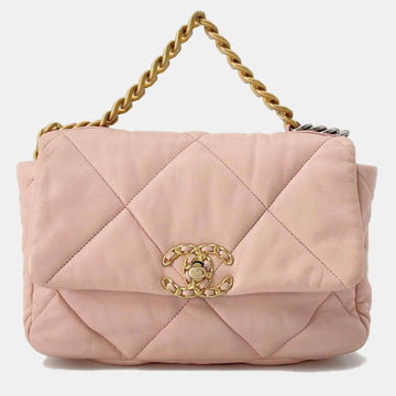 Pink Leather Medium 19 Shoulder Bag