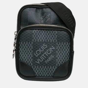 Black Damier Graphite Canvas 3D Amazone Sling Bag