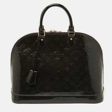 Bleu Infini Monogram Vernis Alma GM Bag