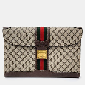 Beige Canvas Messenger Bag