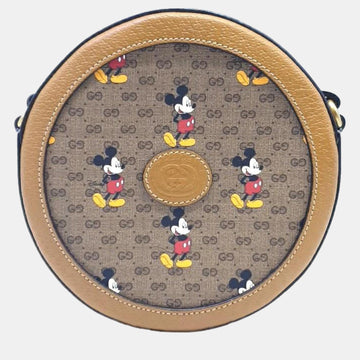 x Disney Brown Mickey Mouse Round Shoulder Bag