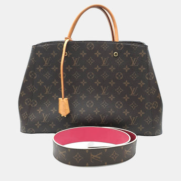 Brown Monogram Canvas Montaigne GM Tote Bag