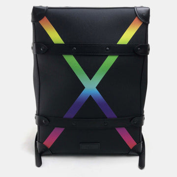 Black Leather Taiga Rainbow Backpack