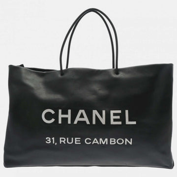 Black Calfskin Essential Large Tote Bag