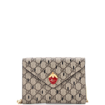 Strawberry Wallet on Chain Printed VS Coated Canvas Mini