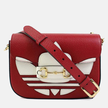 x Adidas Red White Gold Leather Bag