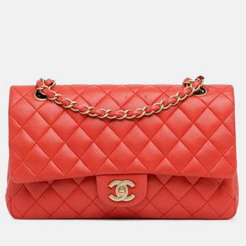 Medium Classic Lambskin Double Flap