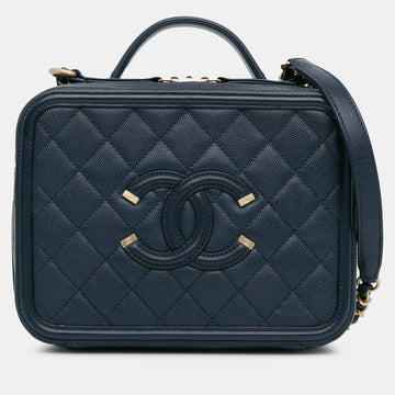 Medium Caviar CC Filigree Vanity Case