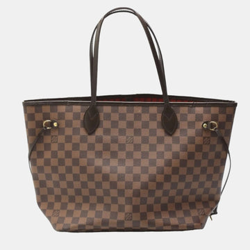 Brown Damier Ebene Canvas Neverfull MM Tote Bag