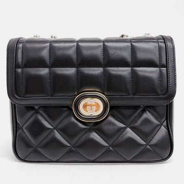 Black Leather Small Shoulder Bag