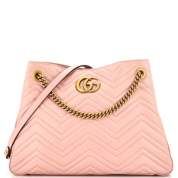 GUCCI GG Marmont Chain Shoulder Bag Matelasse Leather