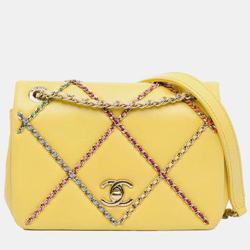 Small Lambskin Entwined Chain Flap