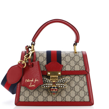 GUCCI Queen Margaret Top Handle Bag GG Coated Canvas Small