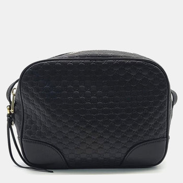 black leather Micro Cimaline Crossbody Bag