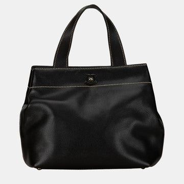 Black CC Caviar Tote