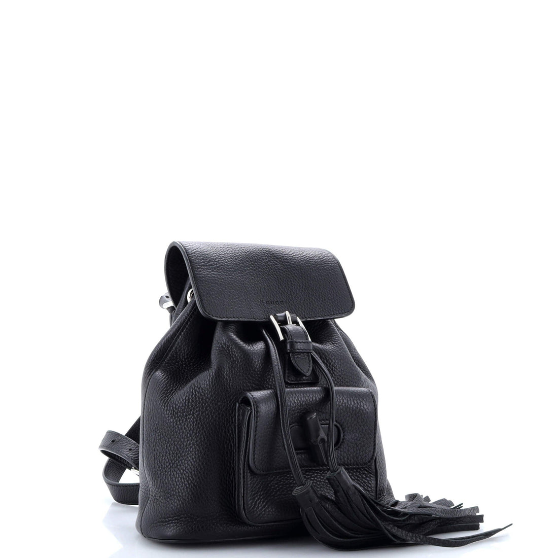 Bamboo Tassel Backpack Leather Mini