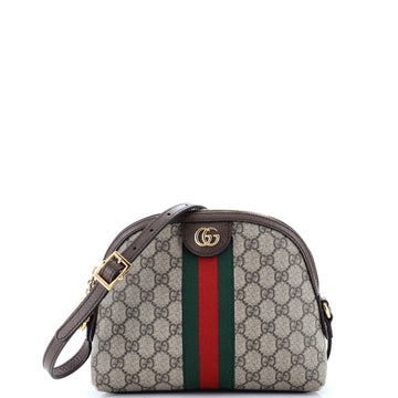 Ophidia Dome Shoulder Bag VS Coated Canvas Small