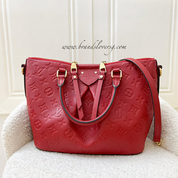 LV Mazarine PM Bag in Red Empriente Leather GHW