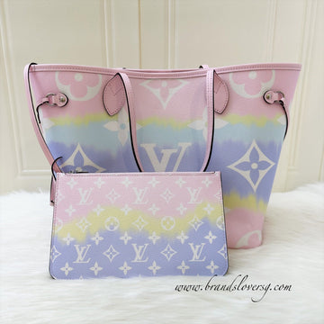 LV Neverfull MM in Escale Pastel in GHW