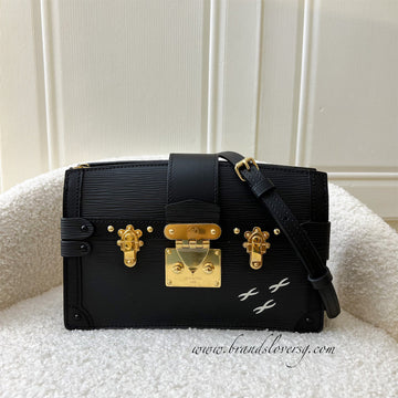 LV Trunk Clutch in Black Epi Leather with Strap GHW