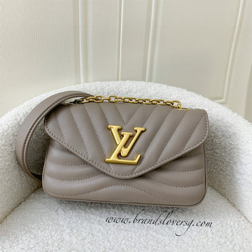 LV New Wave Chain Bag in Taupe Quilted Calfskin and GHW