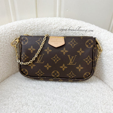 LV Multi Pochette Accessoires MPA Smaller Pochette with Original Chain in Monogram Canvas and GHW