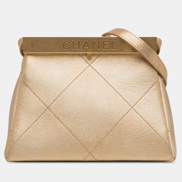 Calfskin Kiss Lock Frame Bag