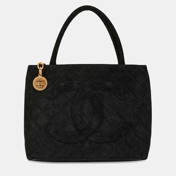 Suede Medallion Tote