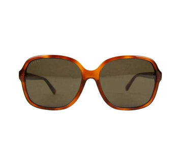 Gucci Women's Tortoise Acetate Square Sunglasses With VS Logo