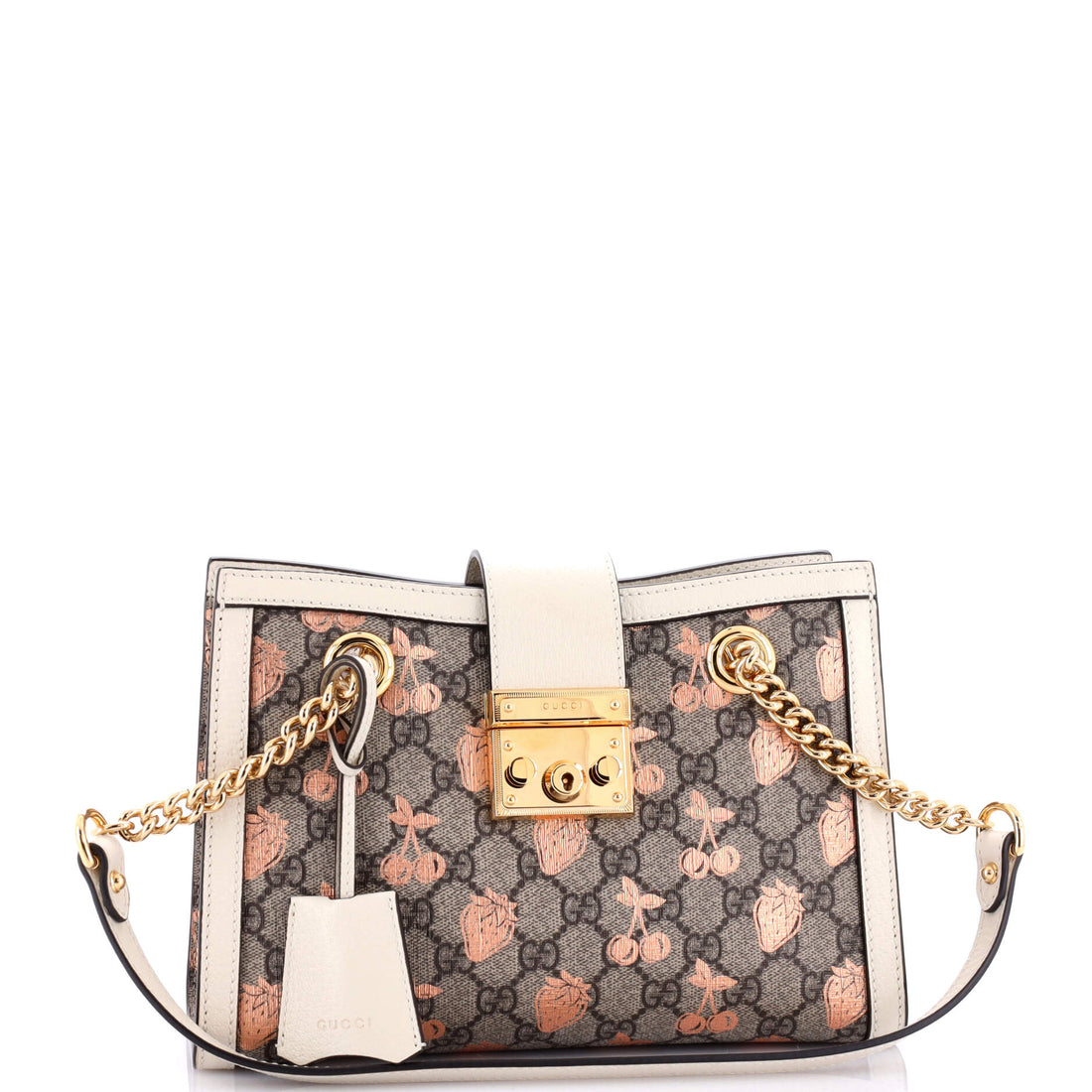 Padlock Chain Tote Printed VS Coated Canvas Small