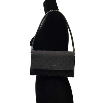 GUCCI - Black VS Monogram Canvas Shoulder Bag